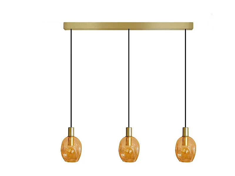 Suspensão TOSEL  VINGOLF vidro bar cinza D60 x  H100  cm