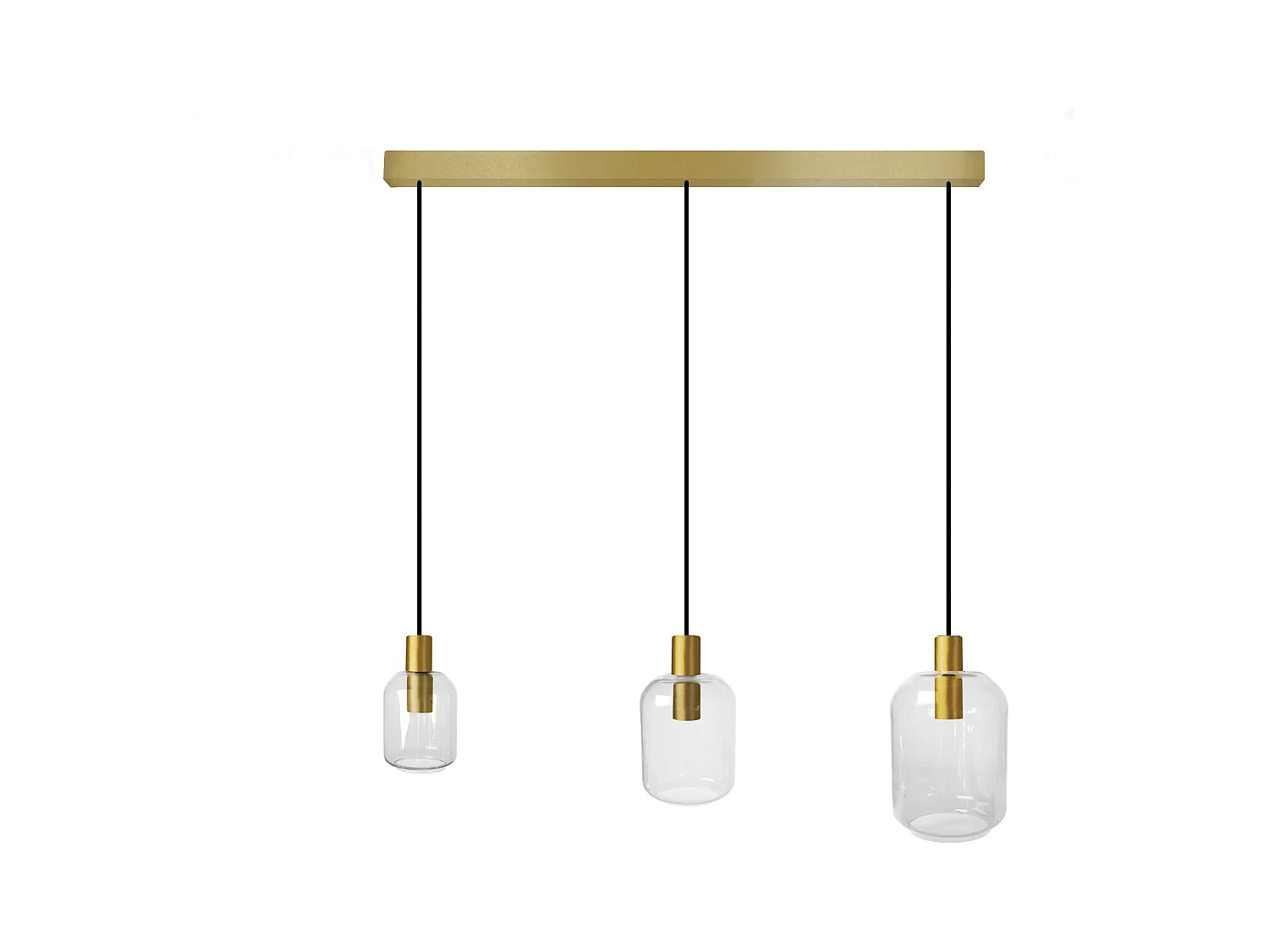 Lustre TOSEL ,métal,Dorado, H 100x D20xP60cm