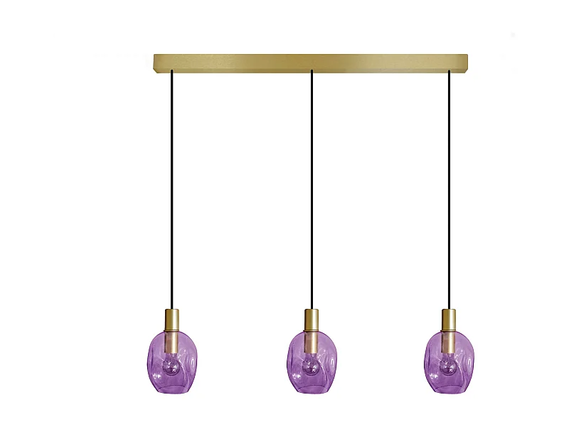 Suspensão TOSEL  VINGOLF vidro bar âmbar D60 x  H100  cm