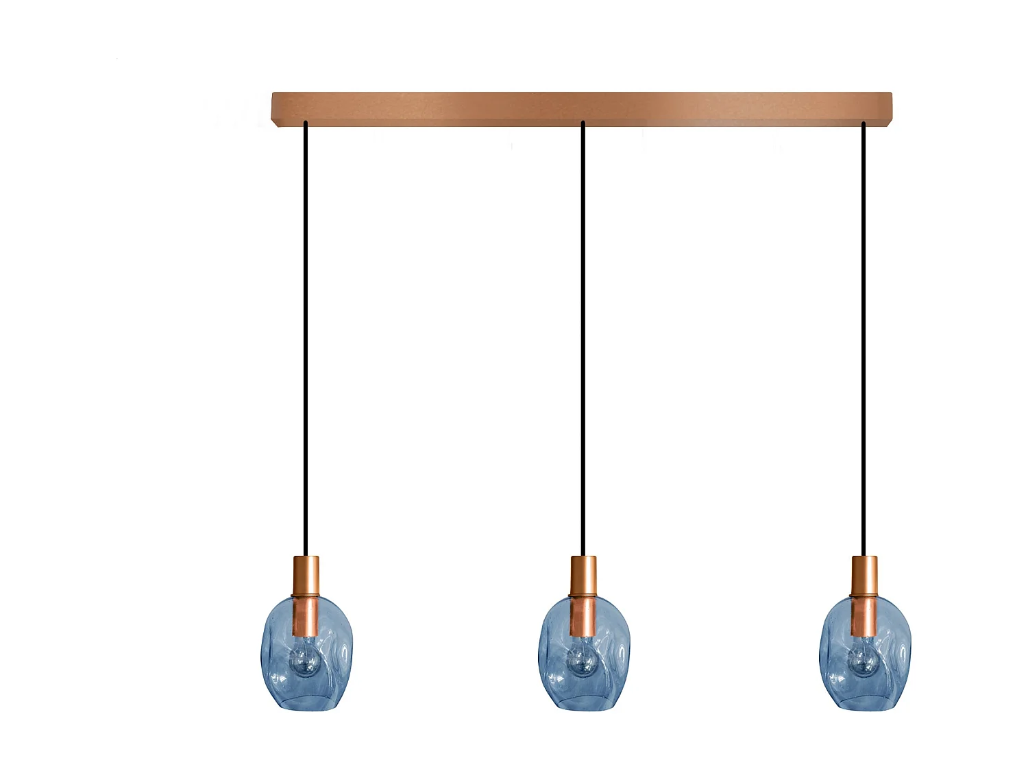 Suspensão TOSEL  VINGOLF vidro bar roxo D60 x  H100  cm