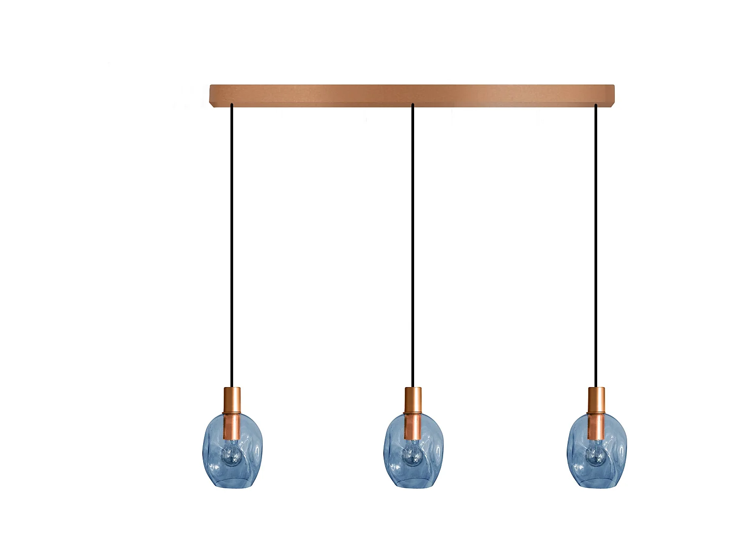 Lustre TOSEL ,métal,Bleu,H100xD20xP60cm
