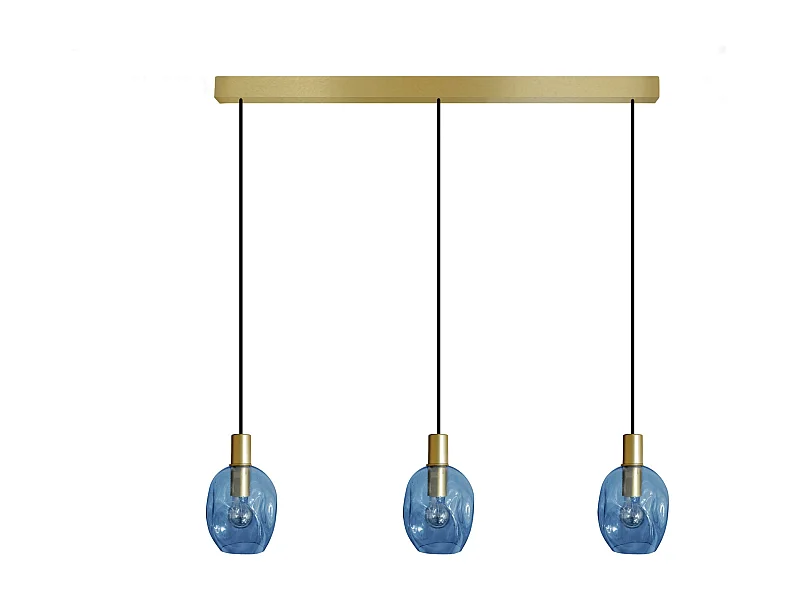 Suspensão TOSEL  VINGOLF vidro bar roxo D60 x  H100  cm