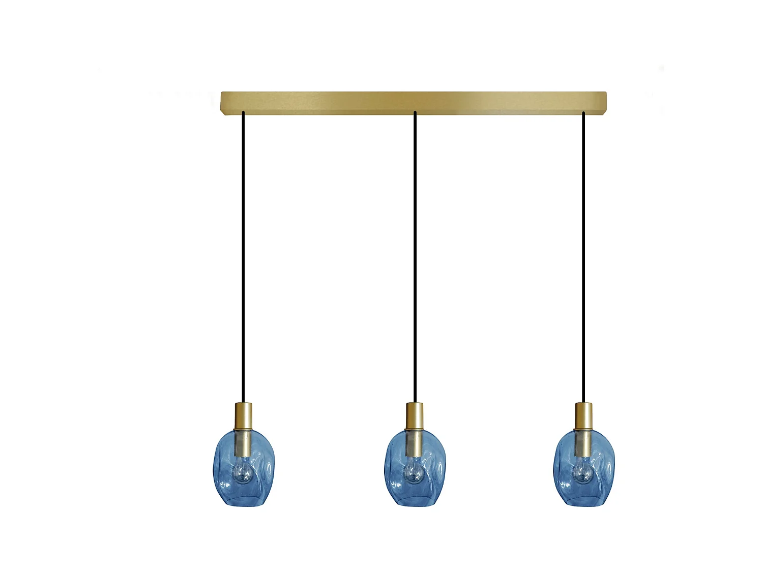 Lustre TOSEL ,métal,añil,H100x D 20x P 60cm