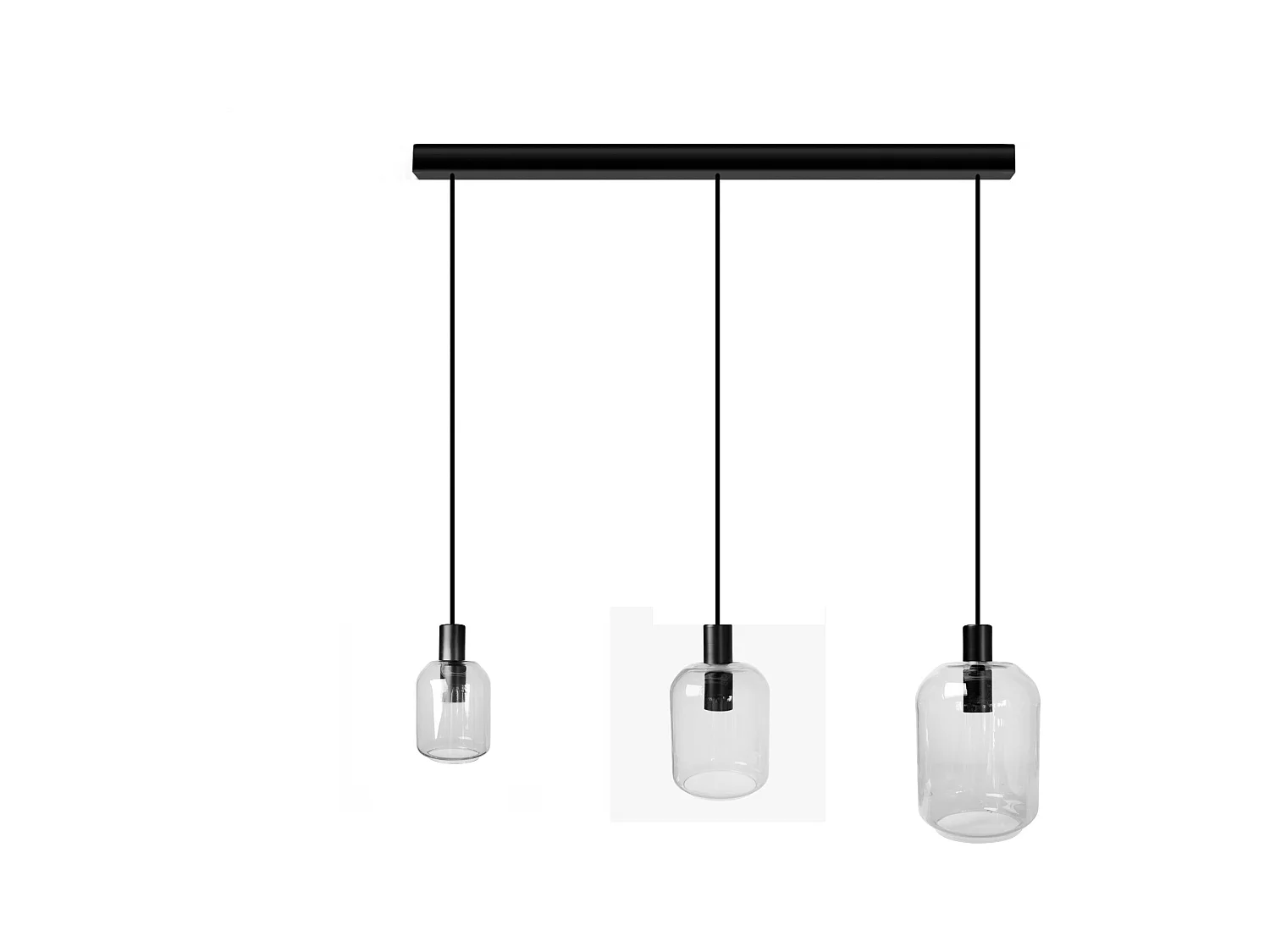 Lustre TOSEL ,métal,Noir ,H 100x D20xP60cm