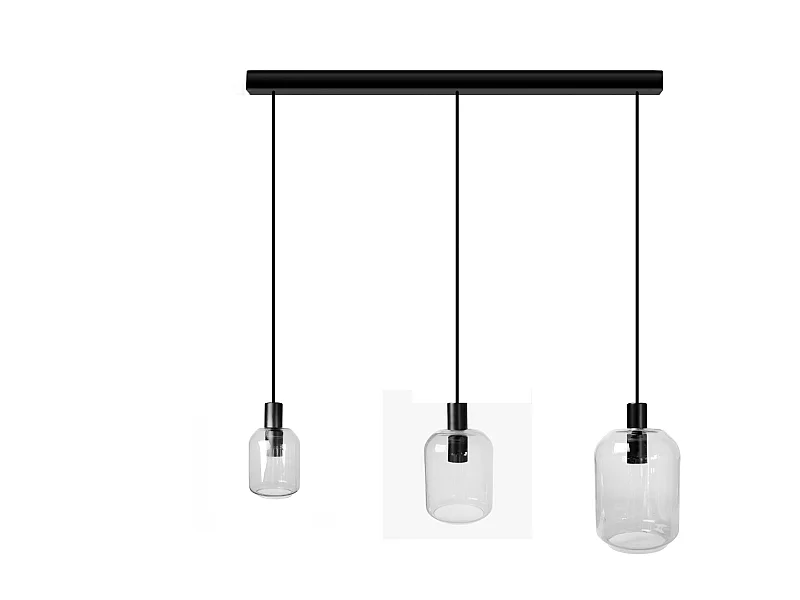 Suspensão TOSEL  SVALBARD SMB vidro bar céu azul D60 x  H100  cm