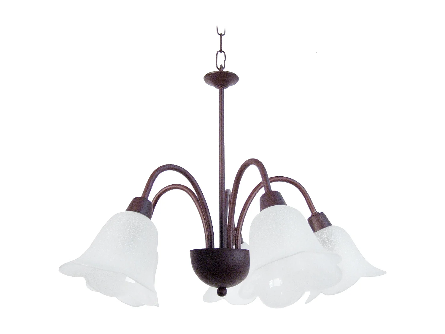 Lustre TOSEL LUSTRALIA  vidro braço cetim D56 x  H80  cm