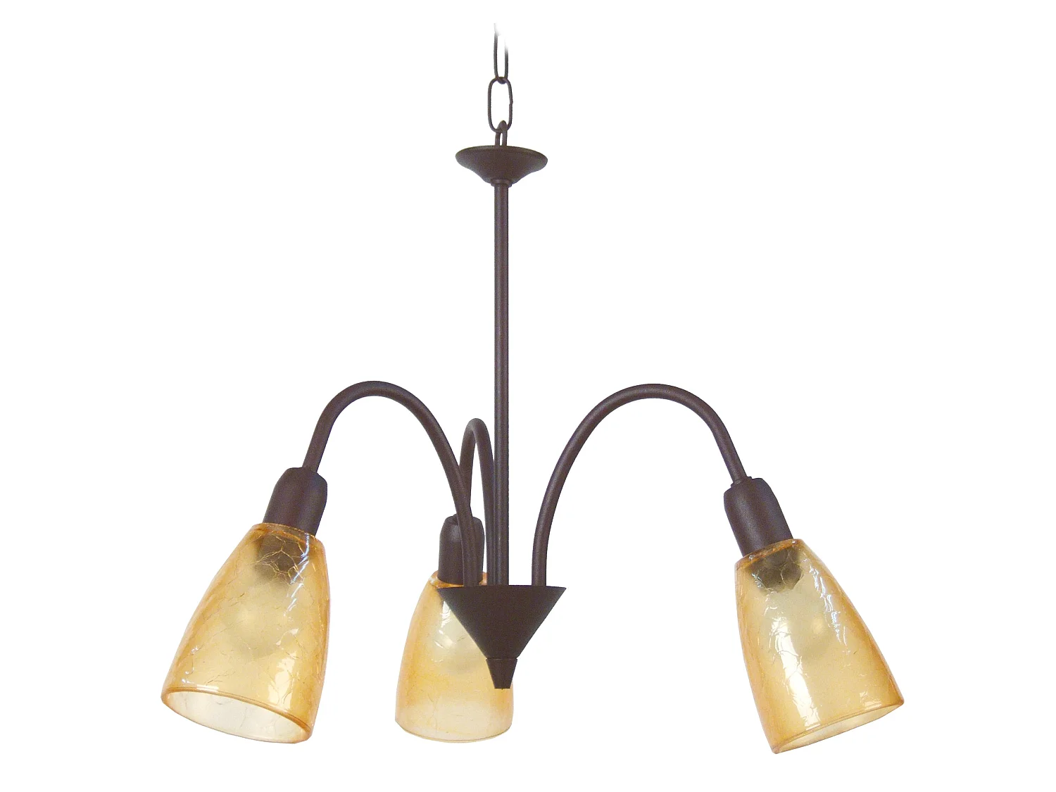 Lustre TOSEL LUSTRALIA vidro braço âmbar D56 x  H80  cm