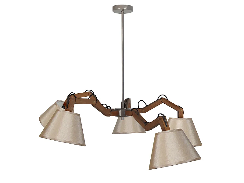 Lustre TOSEL FREKI tecido braço cônico D90 x  H70  cm