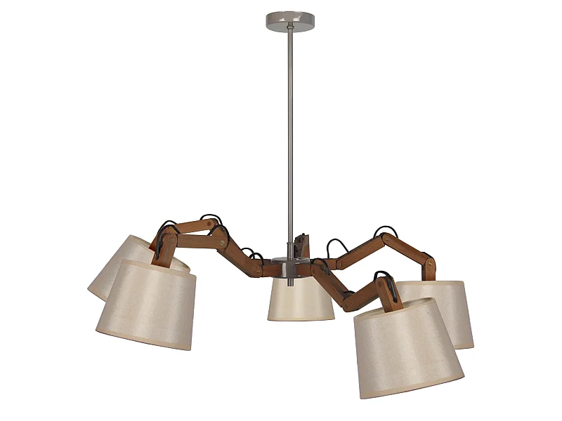 Lustre TOSEL FREKI tecido braço cônico D90 x  H70  cm