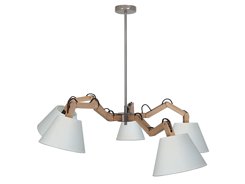 Lustre TOSEL FREKI tecido braço cônico D90 x  H70  cm