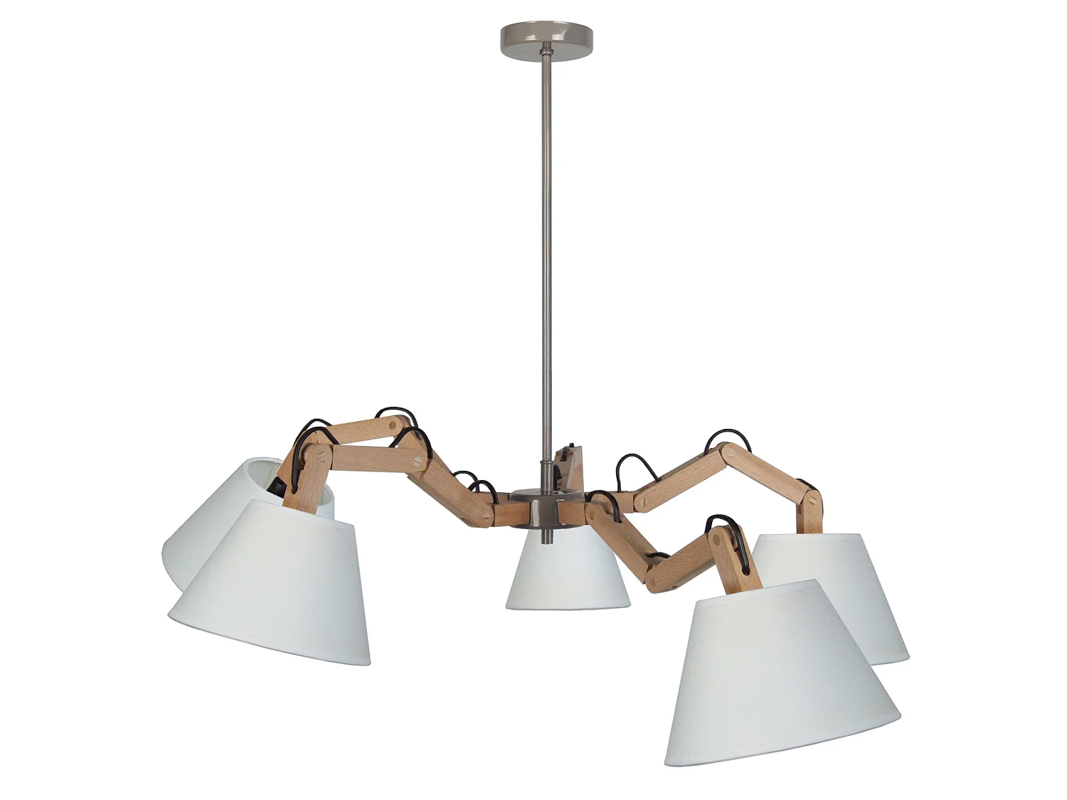 Lustre TOSEL FREKI tecido braço cônico D90 x  H70  cm