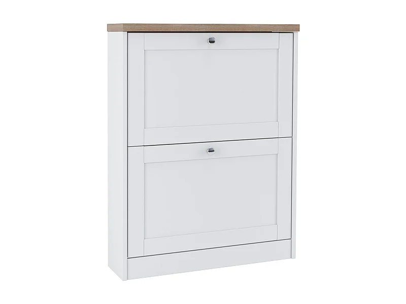 Heide | Sapateira com 2 portas basculantes em Wood Look White
