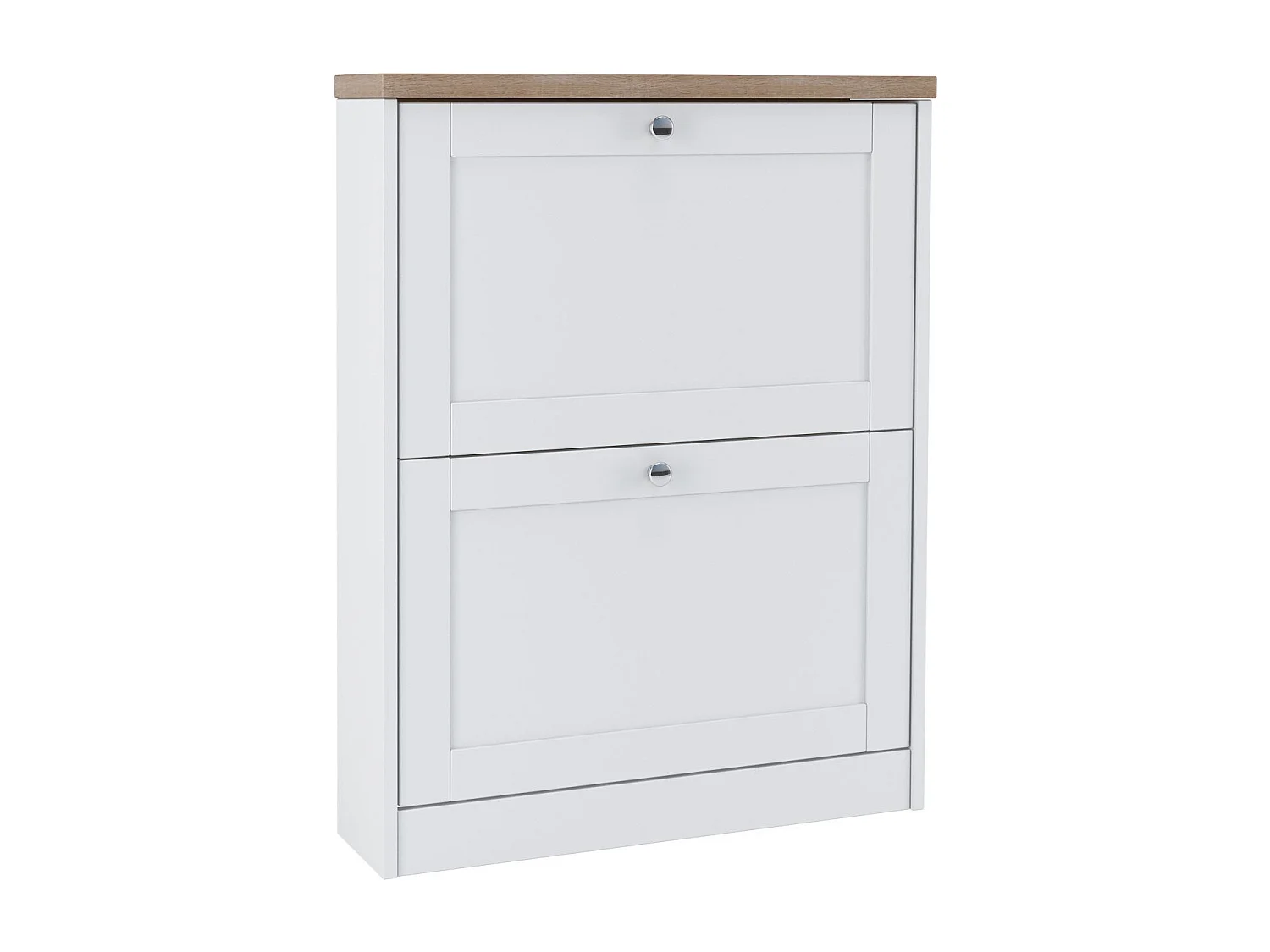 Heide | Sapateira com 2 portas basculantes em Wood Look White