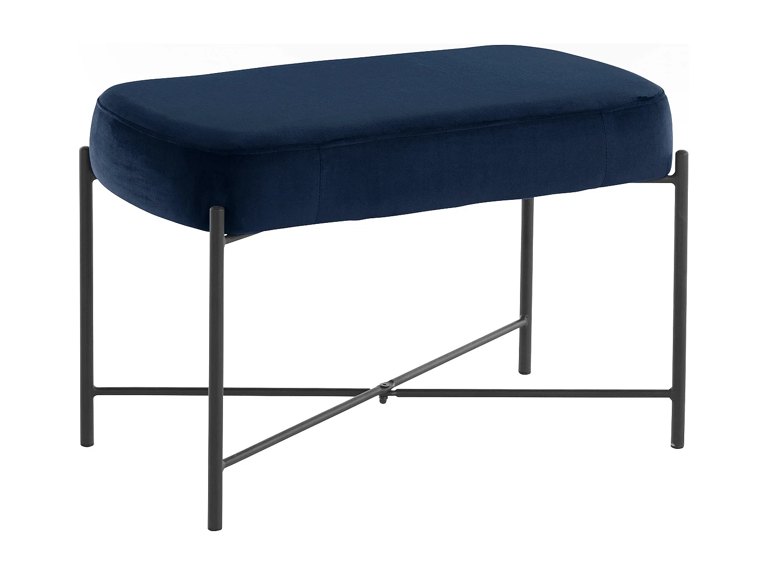 Berry | Banc en velours bleu foncé