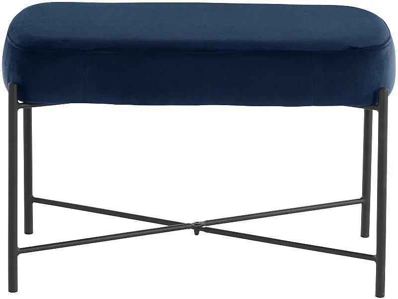 Berry | Banc en velours bleu foncé