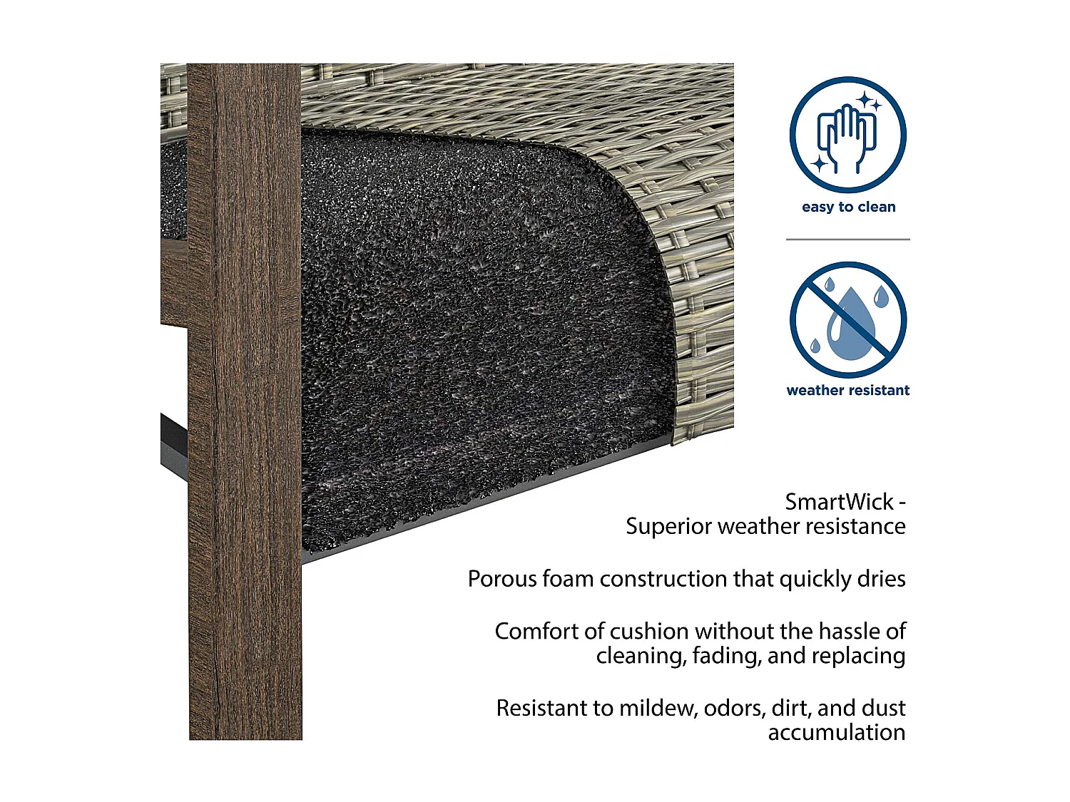 Juego de 2 tumbonas en gris resina