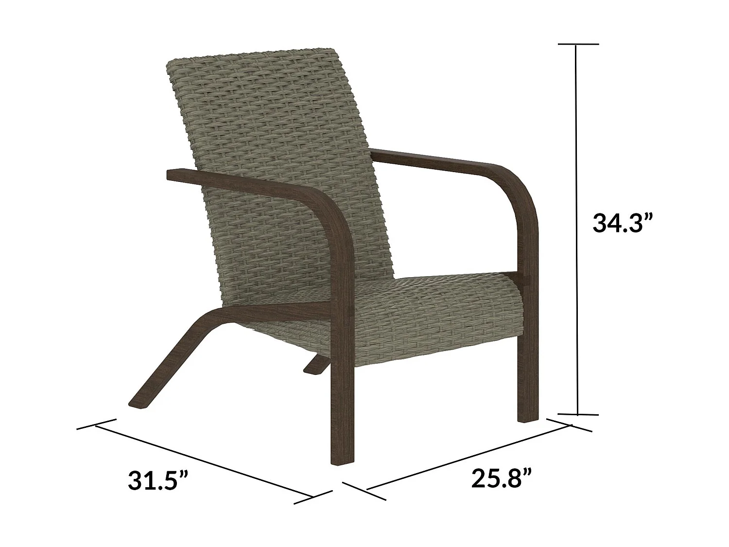 Smartwick | Lot de 2 chaises longues en résine grise