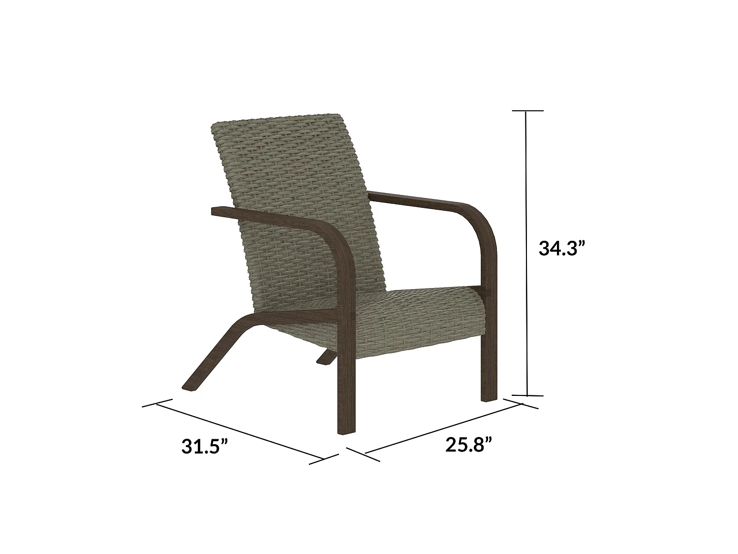 Set di 2 poltrone lounge in resina grigia