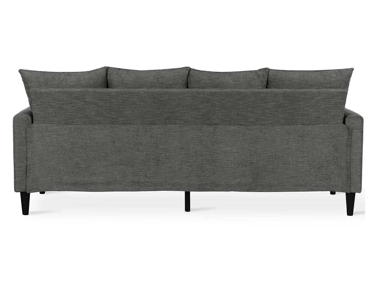 3-Sitzer-Sofa mit Chaiselongue in Stoff in Leinenoptik in Grau