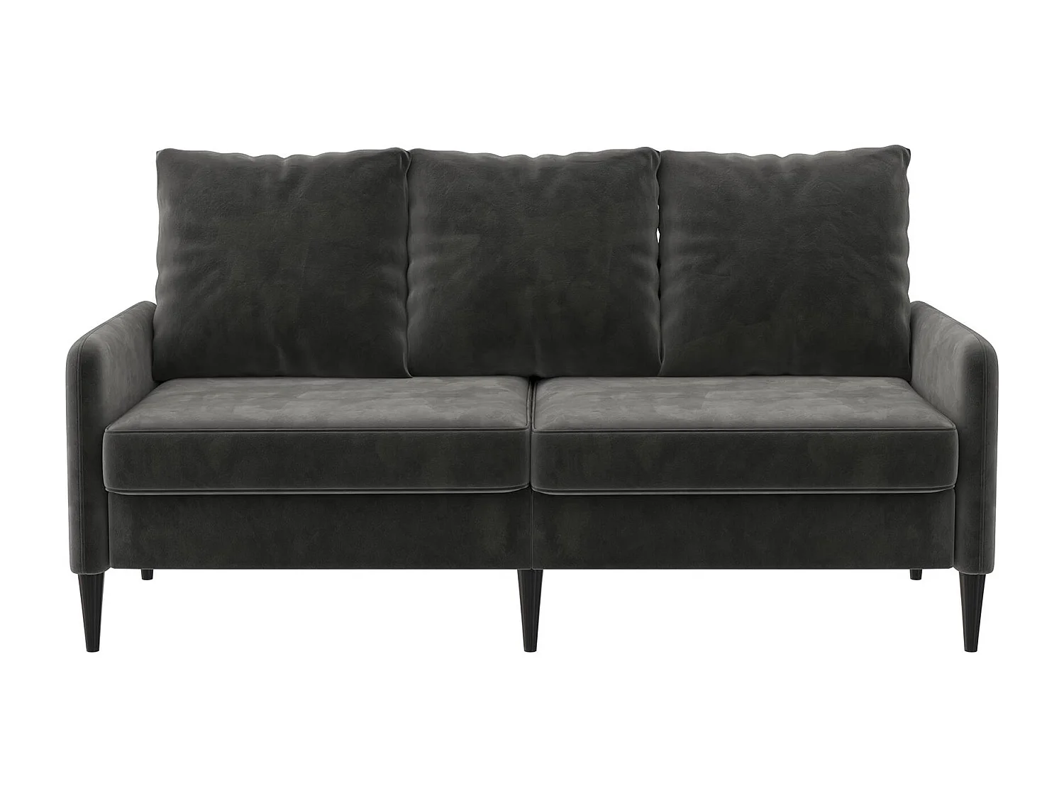 Corah | Canapé 3 places en velours gris foncé