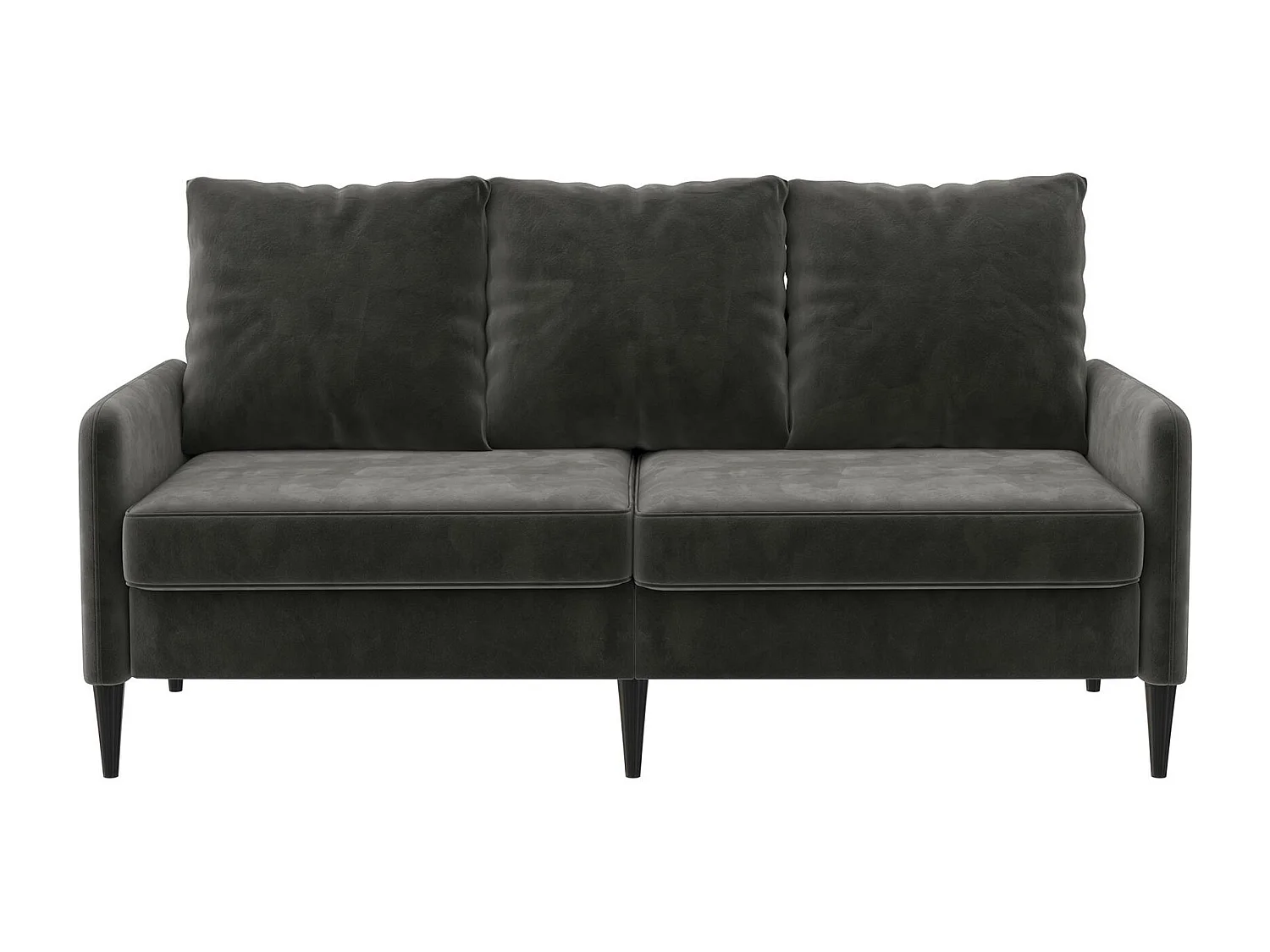 Corah | Canapé 3 places en velours gris foncé