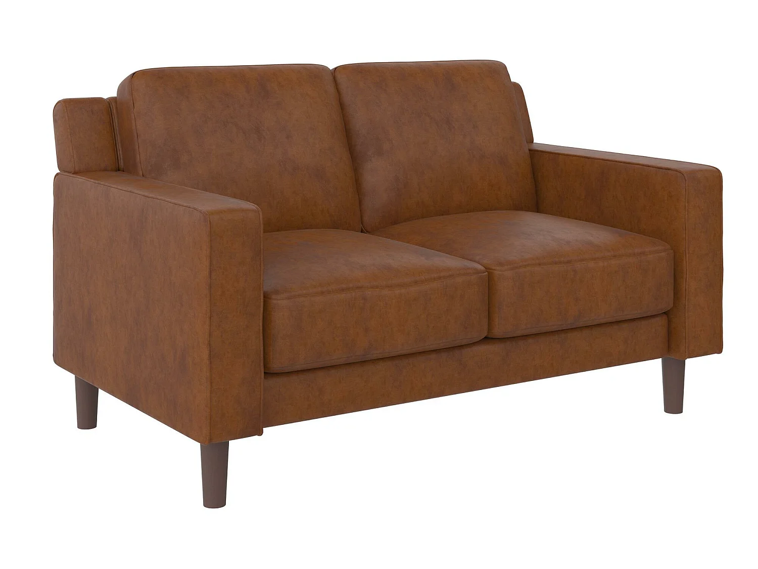 Brynn | Canapé 2 places en simili cuir camel