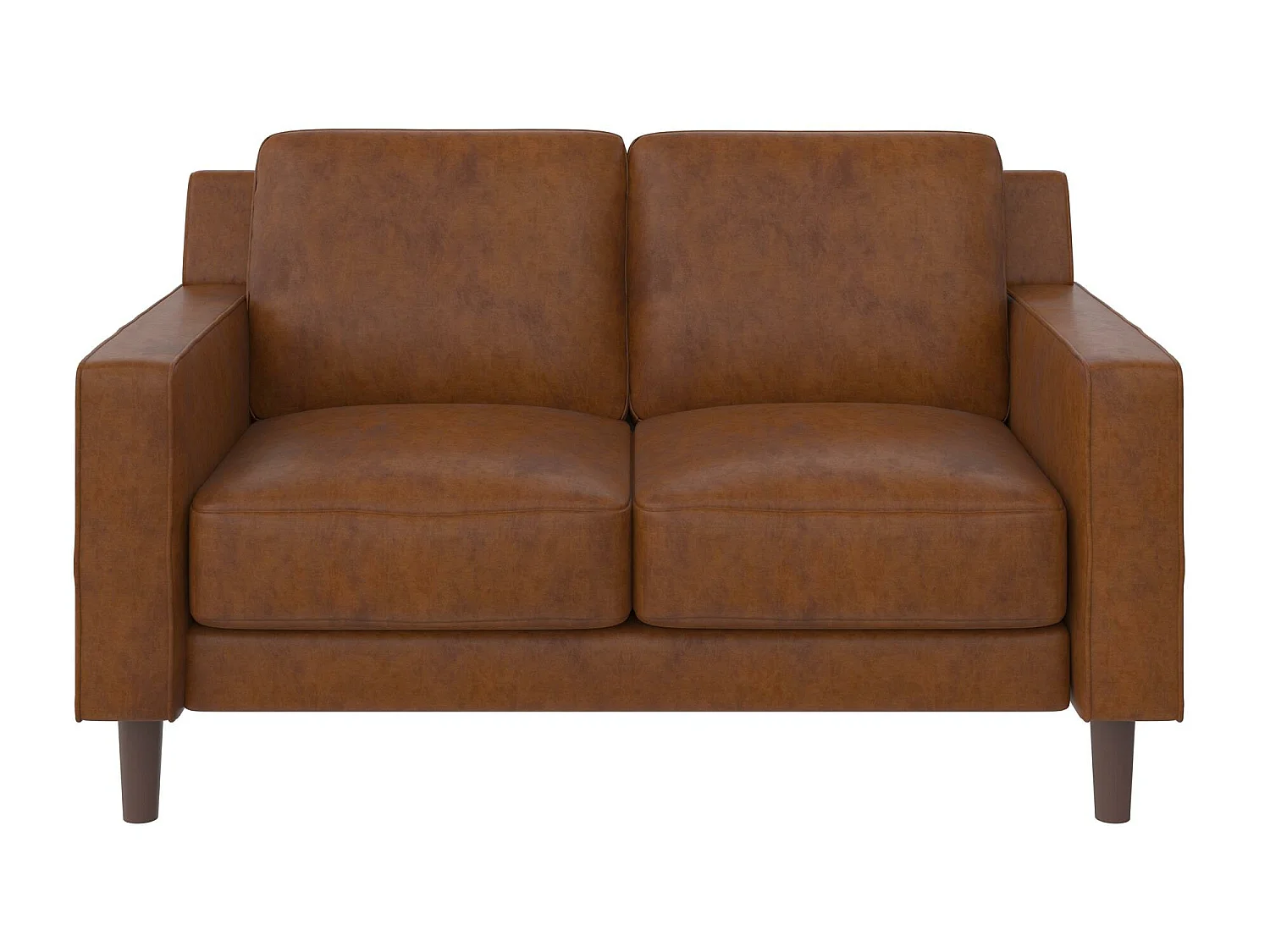 Brynn | Canapé 2 places en simili cuir camel