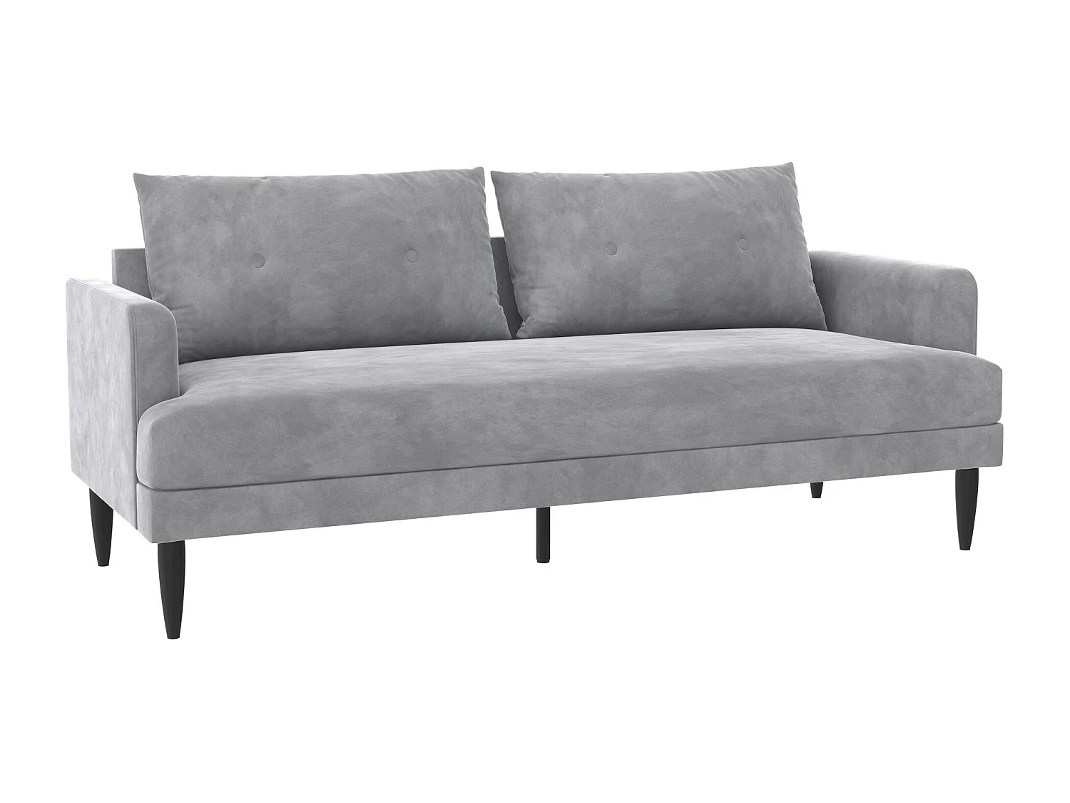 Divano 3 posti in velluto grigio chiaro