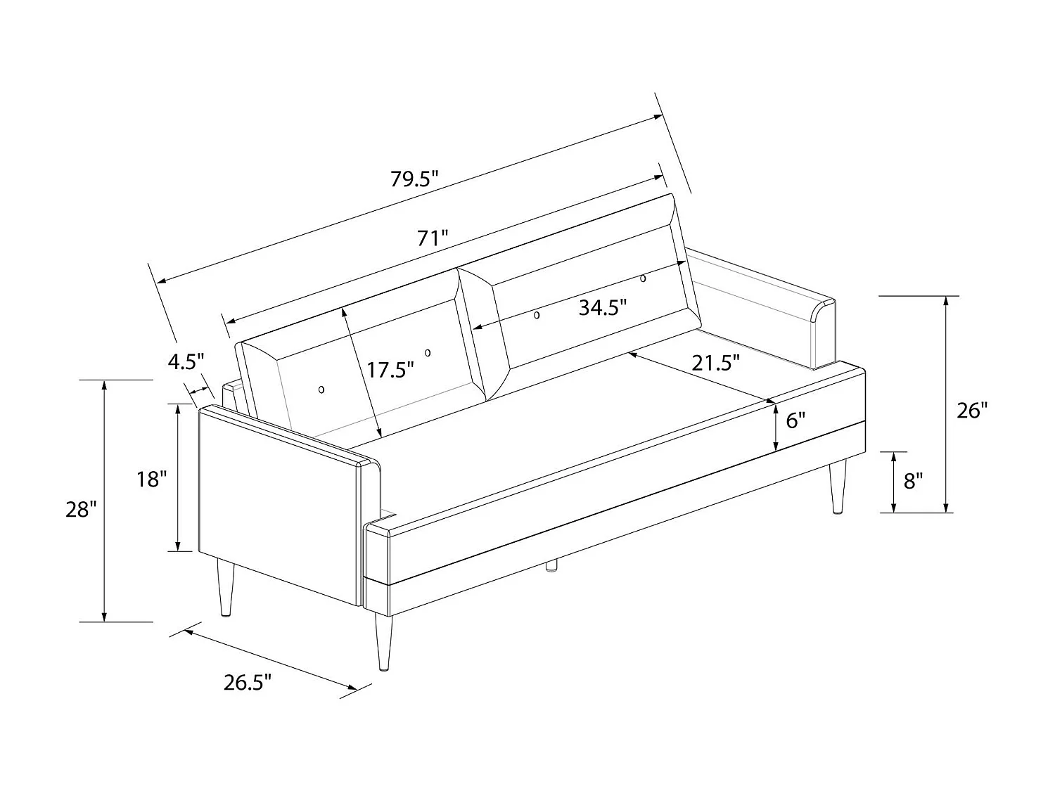 Divano 3 posti in velluto grigio chiaro