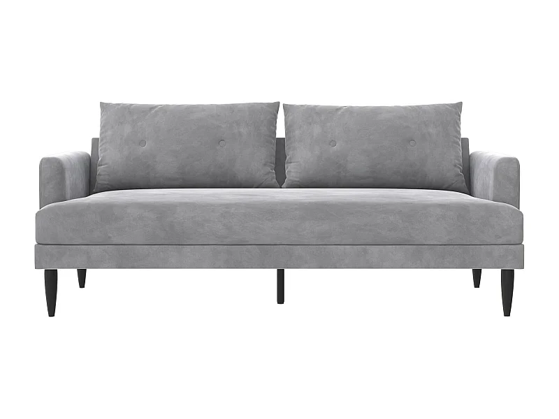 Sofa 3 Sitze in Samt hellgrau