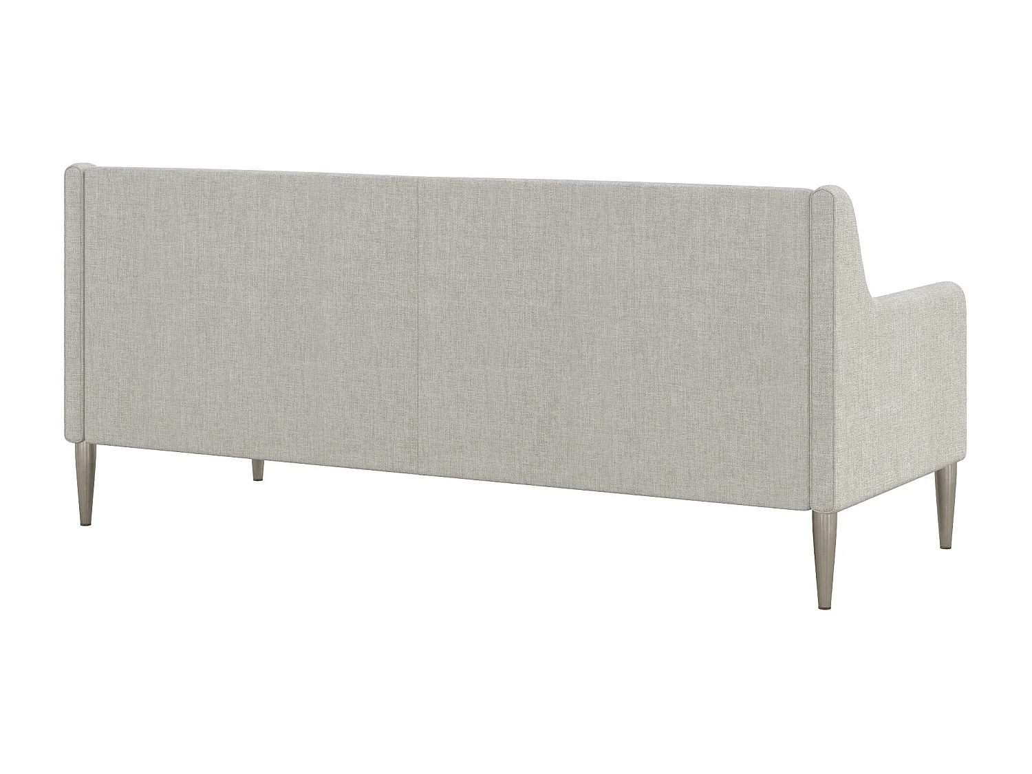 Sofá de 2 lugares com chaise longue em linho cinzento claro