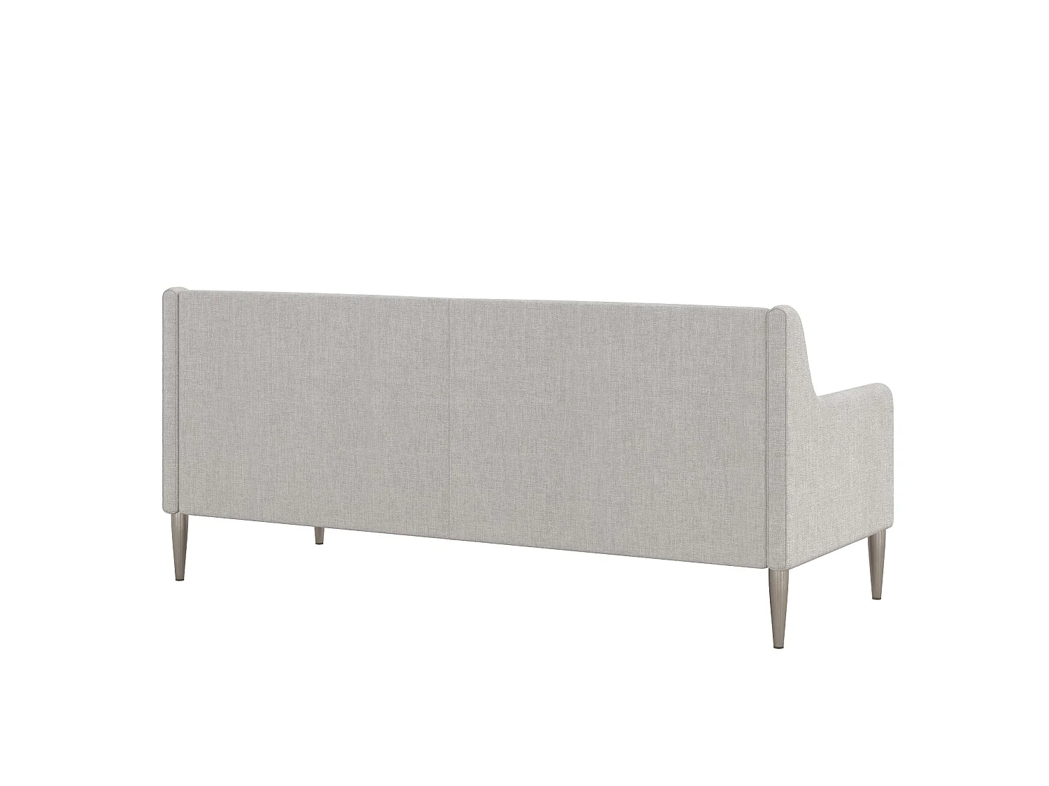 Sofá de 2 lugares com chaise longue em linho cinzento claro