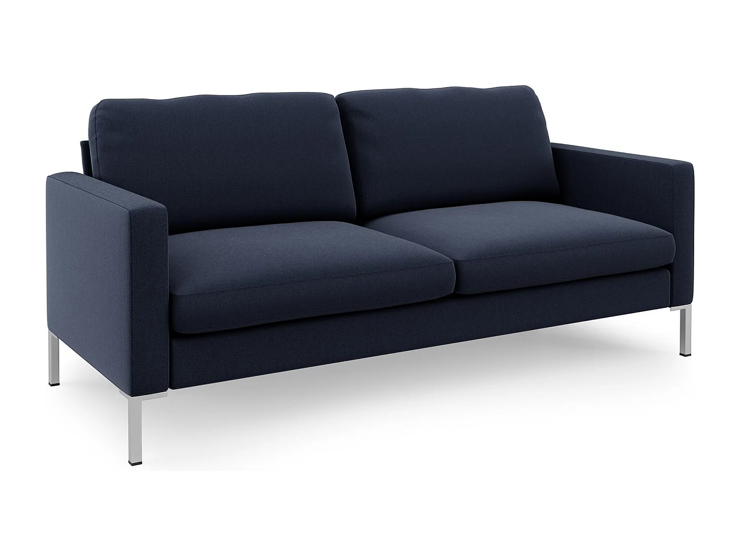 Sofa 3 Sitze in Leinen Marineblau