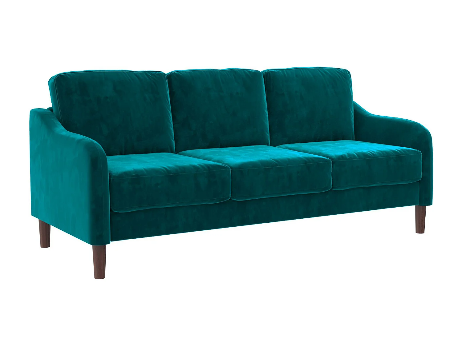 Sofá 3 plazas en terciopelo verde