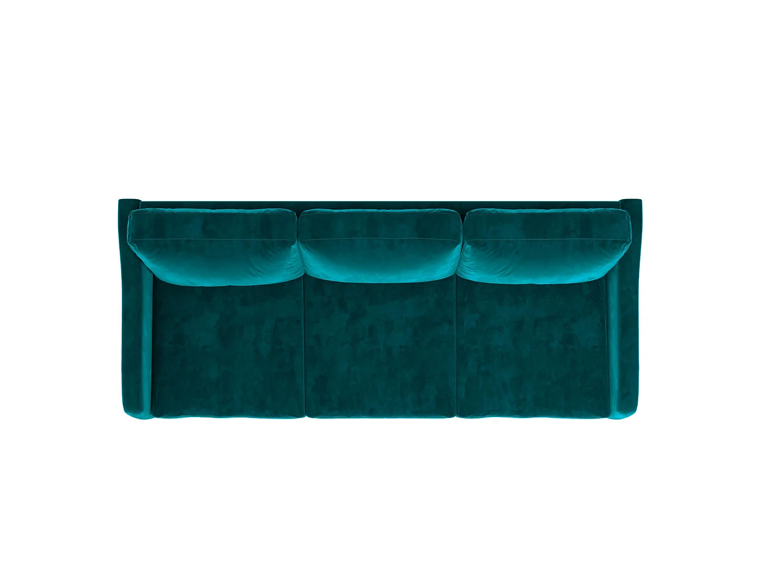Sofa, 3-Sitzer, aus Samt, grün
