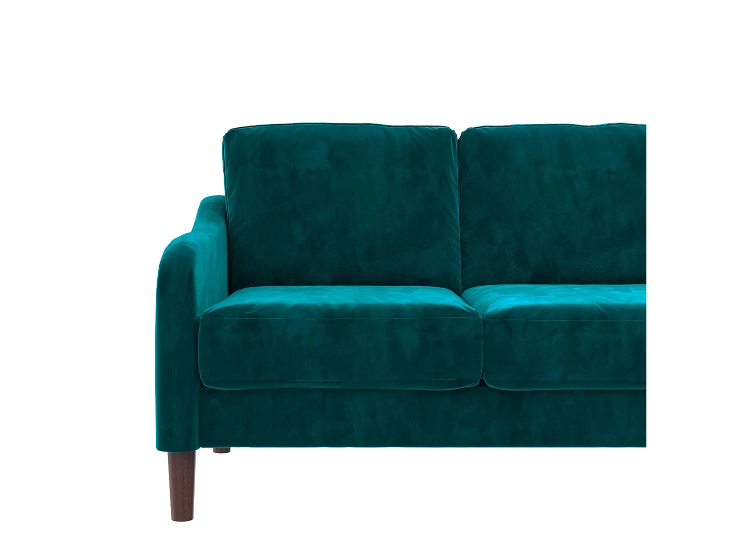 Sofa, 3-Sitzer, aus Samt, grün