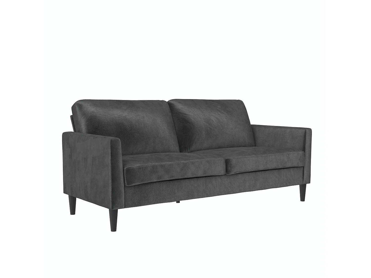 Winston | Canapé 3 places en velours gris foncé