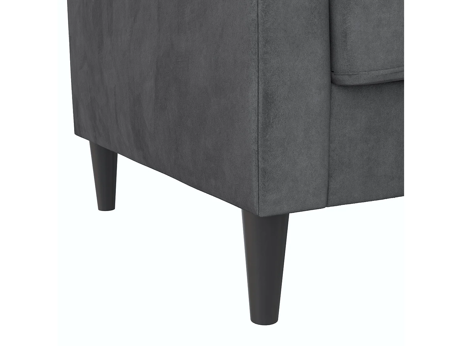 Winston | Canapé 3 places en velours gris foncé