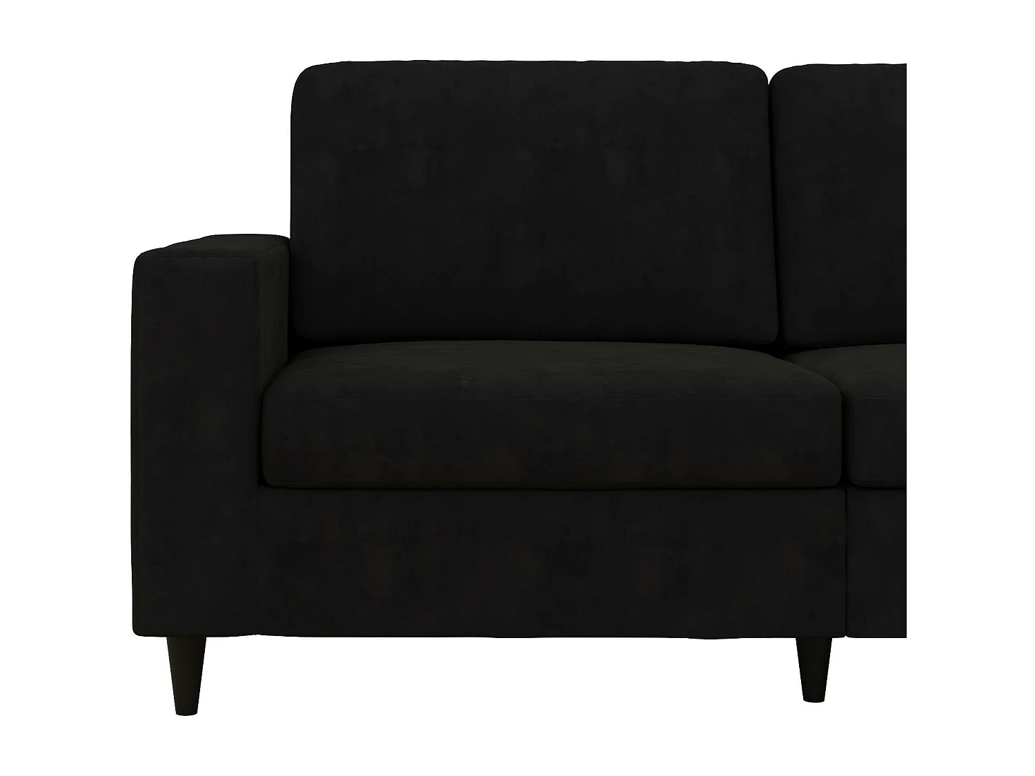 Divano 3 posti in velluto nero