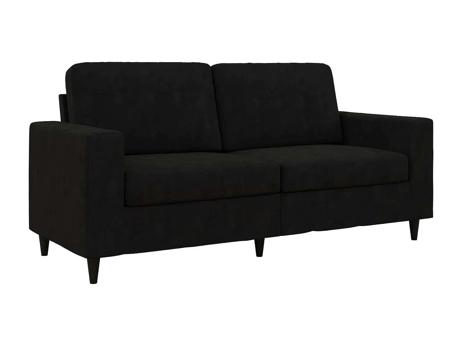 Cooper | Sofá 3 lugares em Veludo Preto