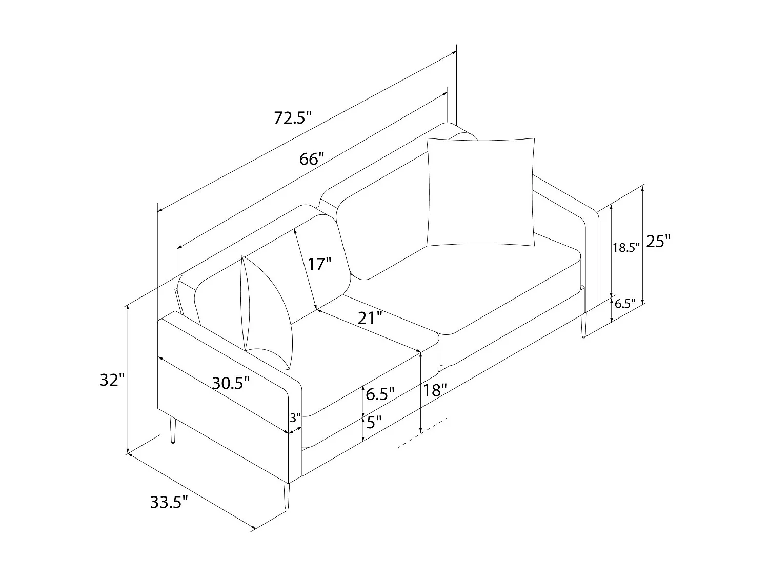 Divano 3 posti con cuscini in velluto grigio