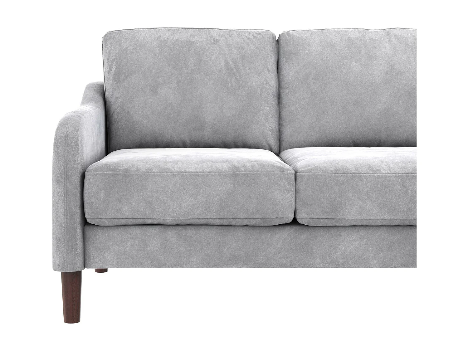 Sofá 3 plazas en terciopelo gris