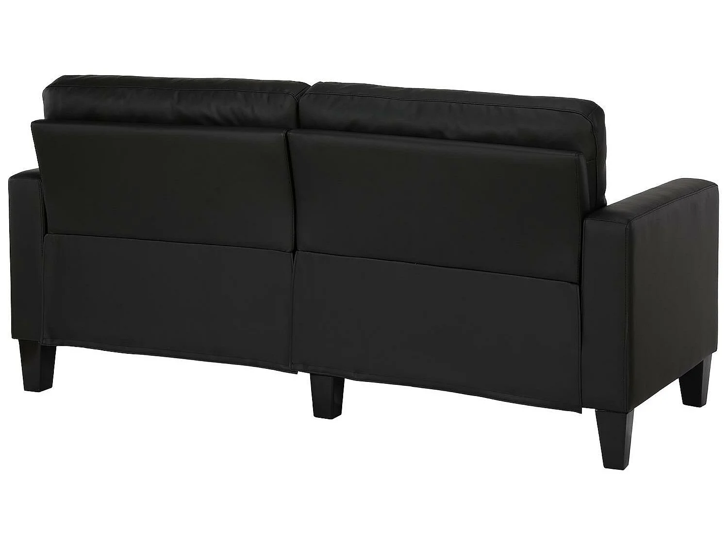 Rylie | Canapé 3 places en simili cuir noir