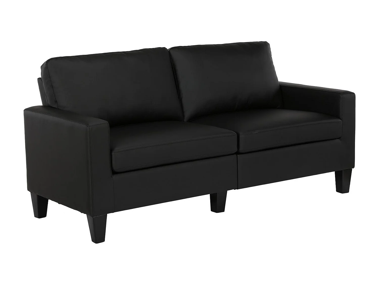 Rylie | Canapé 3 places en simili cuir noir