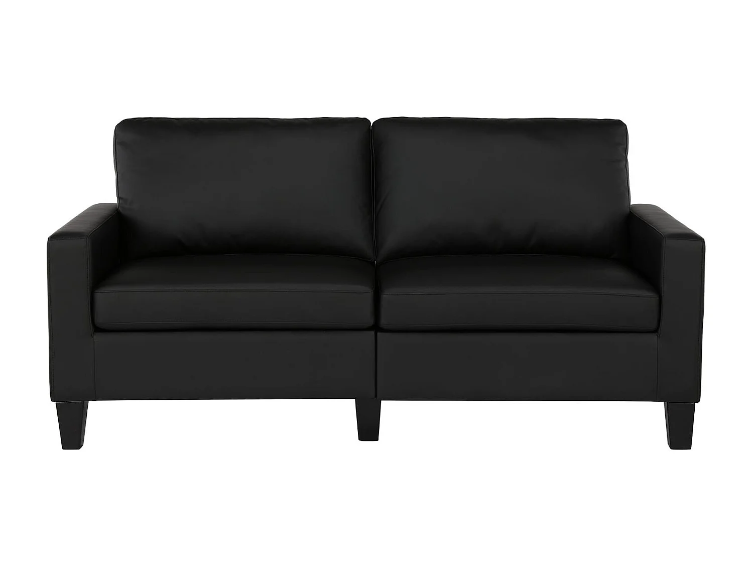 Rylie | Canapé 3 places en simili cuir noir