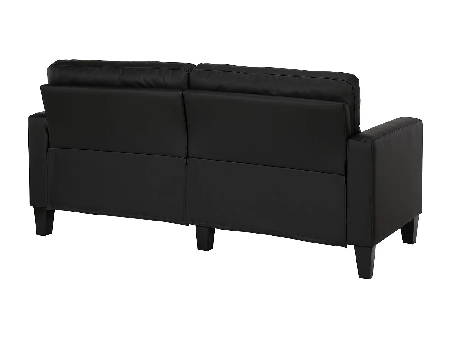 Rylie | Canapé 3 places en simili cuir noir