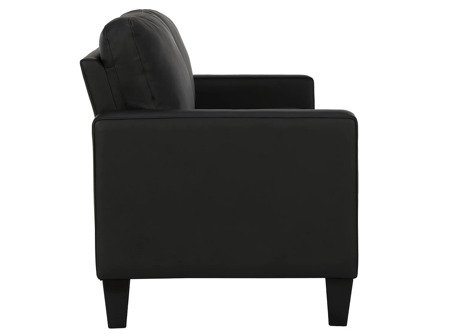 Rylie | Canapé 3 places en simili cuir noir