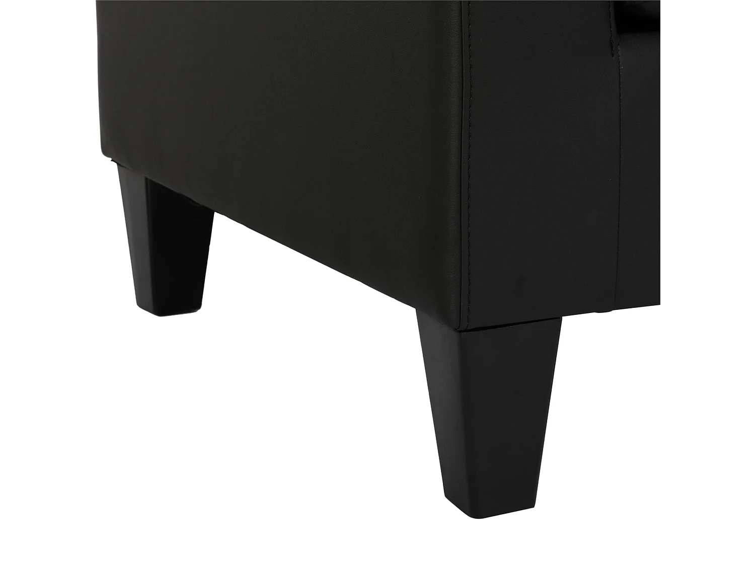 Rylie | Canapé 3 places en simili cuir noir