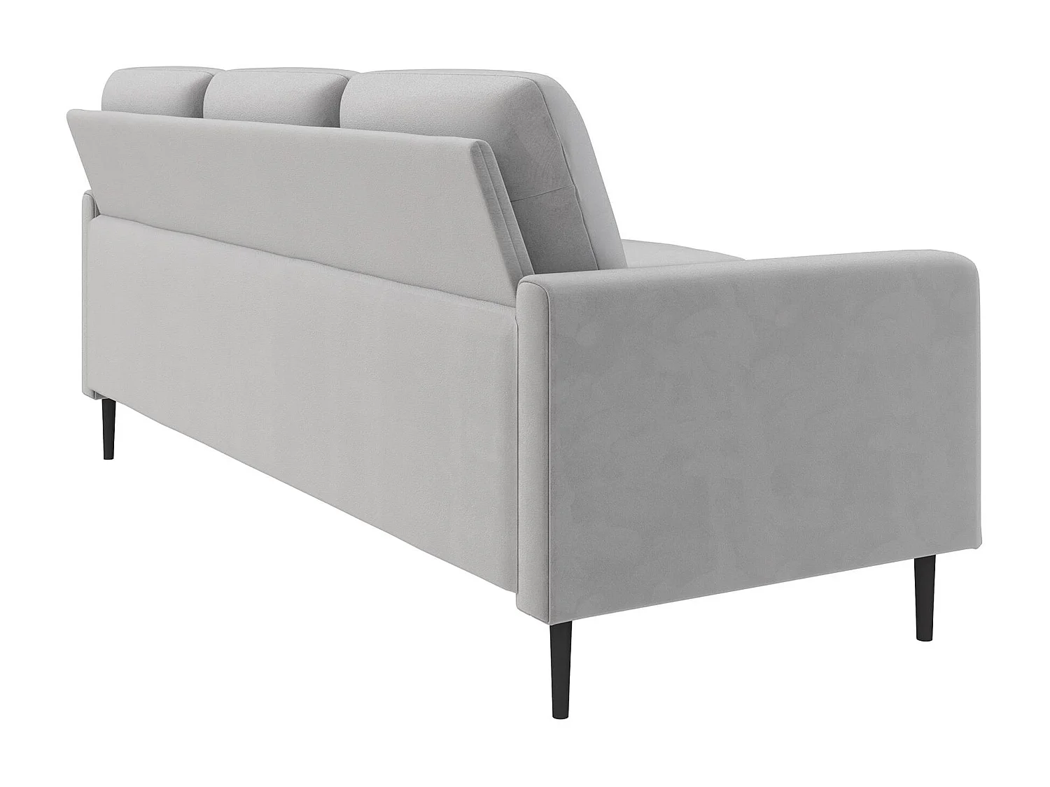 Dante | Canapé 3 places avec méridienne en velours gris clair