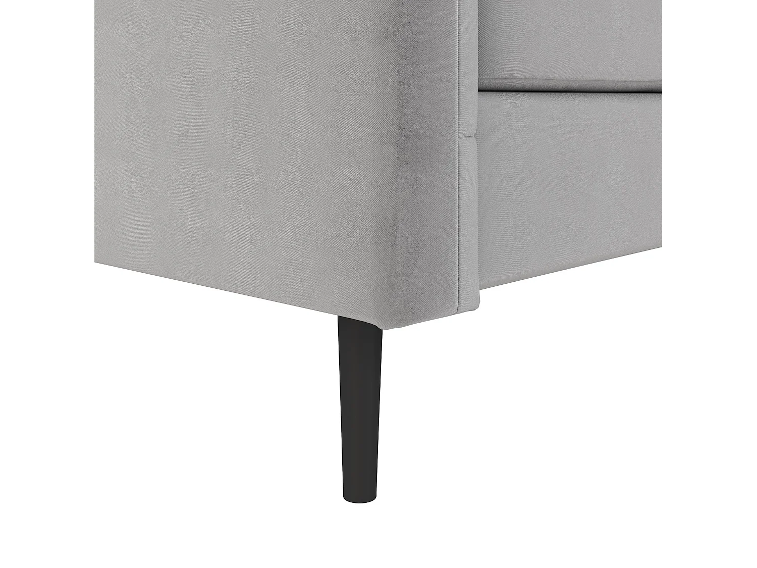 Dante | Canapé 3 places avec méridienne en velours gris clair